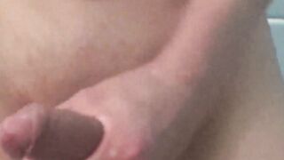 Asian tgirl gets wet for masturbation shower and cumshot
