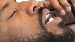 Cute Tatted Blonde In Glasses Luna Legend Sucks A Big Black Dick