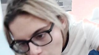 Small tits amateur Latina masturbates on webcam