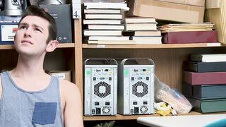 Young straight thief got caught and fucked by hunky guard