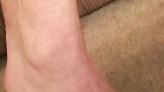 Hairy hunk teasing before jerking off his big cock
