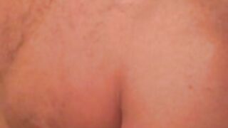 Hairy hunk teasing before jerking off his big cock