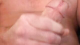 Hairy hunk teasing before jerking off his big cock