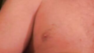 Hairy hunk teasing before jerking off his big cock