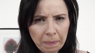 Hairy pussy MILF Marika Shine interracial doggystyle fucking