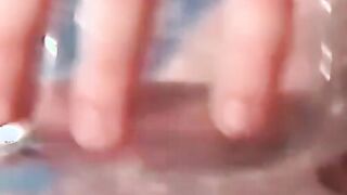 Hot cowboy penetrates his doll while bouncing on trampoline