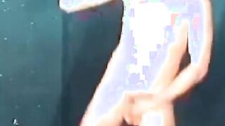 Hot cowboy penetrates his doll while bouncing on trampoline