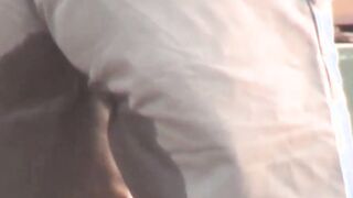 Japanese babe peeing herself up and being filmed by voyeur
