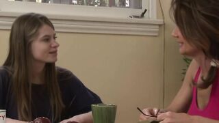 Lesbian teen scissoring in the motel room