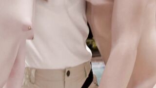 Horny trans Shiri Allwood fucked behind by Jean Hollywood