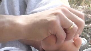 Sexy guy masturbates horny after smelling his worn sneakers