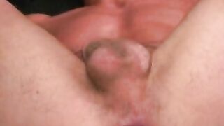 Mature amateur fingered during his jerk off session