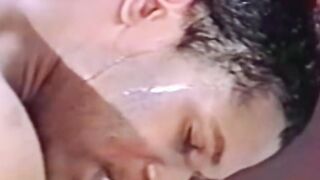 Stunning vintage stud banged by BBC bareback after BJ