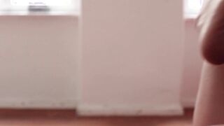 Perfect ass blonde teen posing naked