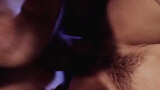 Man fucks busty gf on a ranch at night outdoors