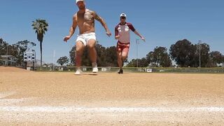 After baseball studs anal fuck in bedroom