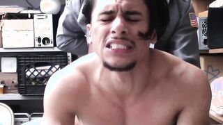 Young Latino thief barebacked hard by BBC officer