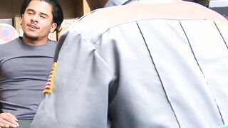 Young Latino thief barebacked hard by BBC officer