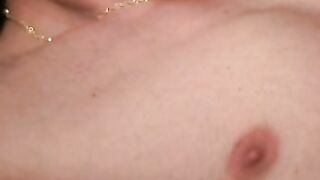 Muscular construction worker relaxes with solo stroking
