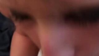 British gal talks to nerd and is tricked into sucking him