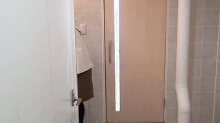 Naughty Japanese babes filmed while pissing