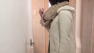 Naughty Japanese babes filmed while pissing