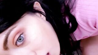 Girl uses teen look to make big cock cum
