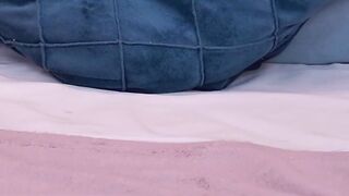 Shaved pussy blonde changing panties on webcam