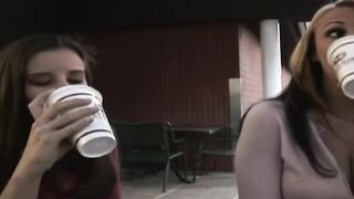 Two hot lesbians cudling and licking in bed
