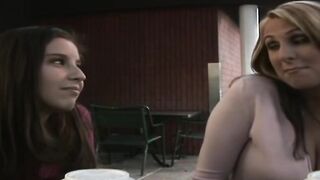 Two hot lesbians cudling and licking in bed