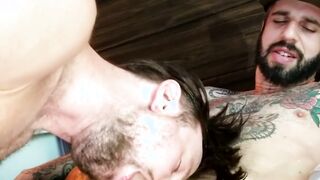 Handsome teen Drew Dixon chokes on cock before raw ass fuck