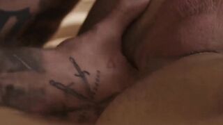 Sexy Muscle Jock Travis Connor rough fucked by tatted Chris