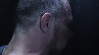 Handsome stepson dicksucking daddy at gloryhole