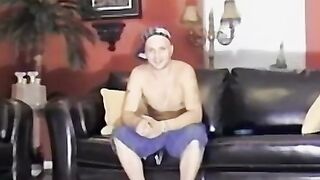 Straight stud Jason unloads hot jets of cum all over