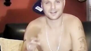 Straight stud Jason unloads hot jets of cum all over