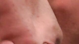 Smoke and cock jerking off fun with attractive dude at home