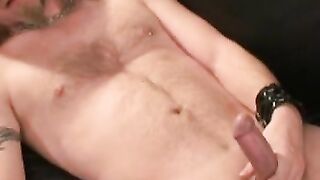 Gay metalhead masturbation makes big dick cumshot