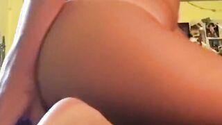 18yo Stepsister fucks dildo in her room