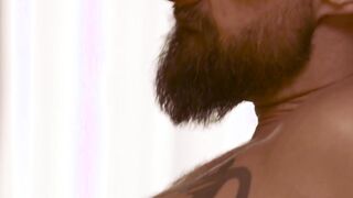 Surfer buddy Ashley begins swallowing hairy dicked Alpha