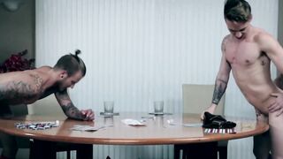 High stakes poker takes a sexual turn between the guys