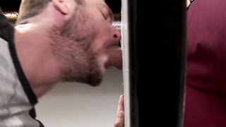 Ace Era sucks off Jace Chambers in glory hole room