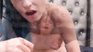 Busty teen with a perfect body gets her pretty face spunked