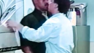 Office stud swaps head with hung black guy before cumming