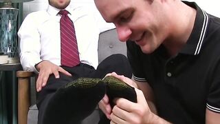 Deviant dude loves the smell of dirty socks and bare feet