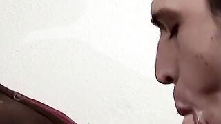 Smoke and cock sucking encounter with captivating twink