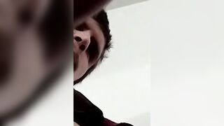 Smoke and cock sucking encounter with captivating twink