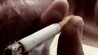 Smoke and cock sucking encounter with captivating twink