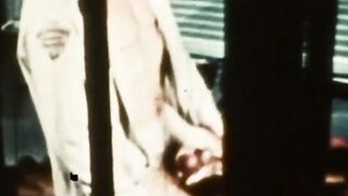 Horny vintage police rides convict cock between the bars
