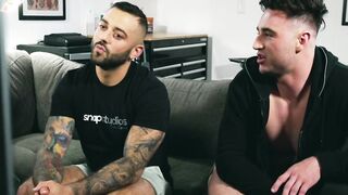 Gays anal fuck after interview on live webcam show