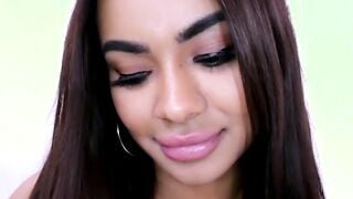 Hot Indian Model sucking big black cock in studio
